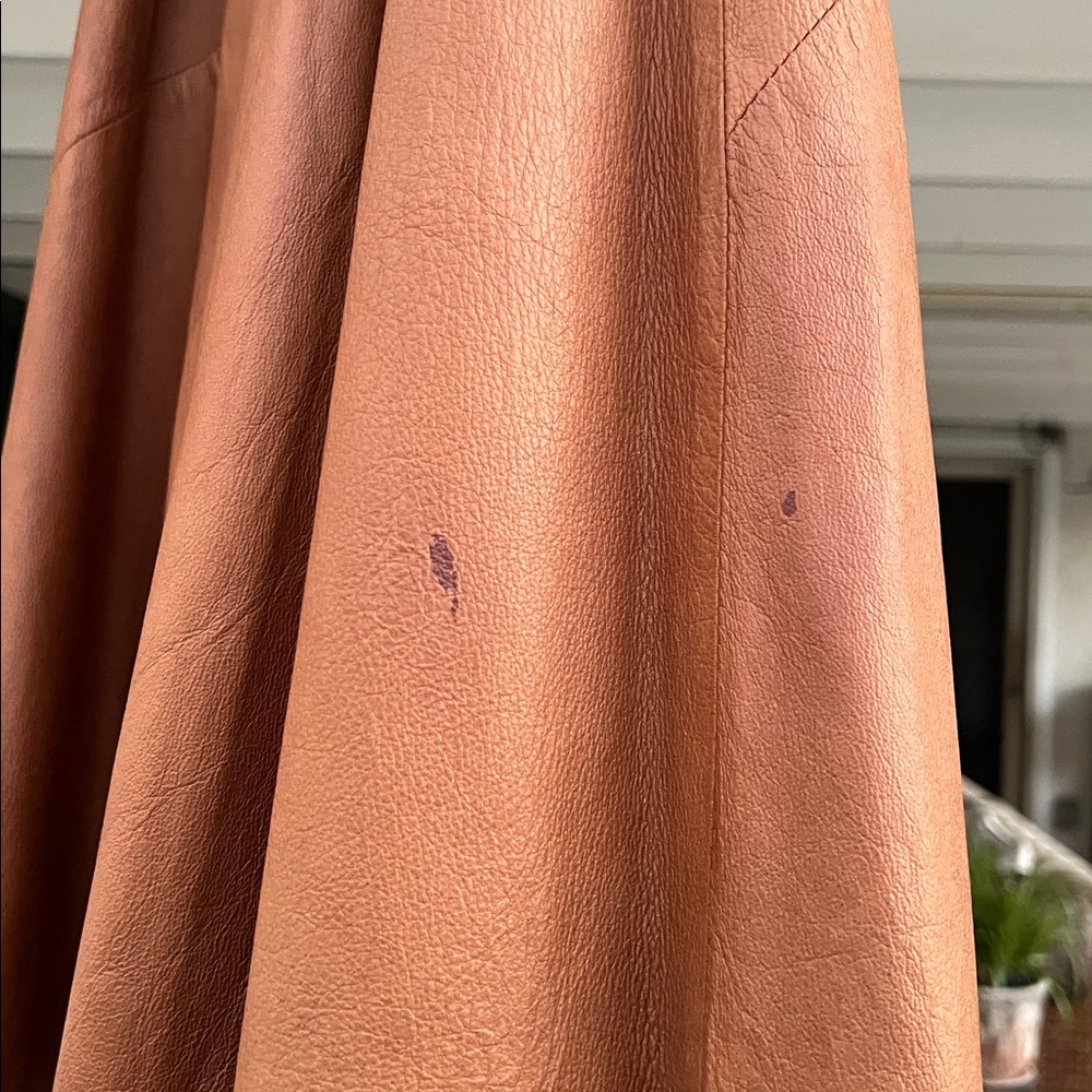 Gorgeous Vintage La Pelle Italian flowy leather skirt - Picture 7 of 12
